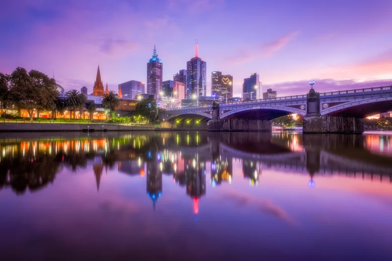 Blue Hour and Skyline Reflections, Timed to the Minute