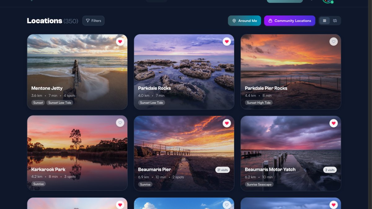 Your Locations — Exploring and Managing Photography Spots