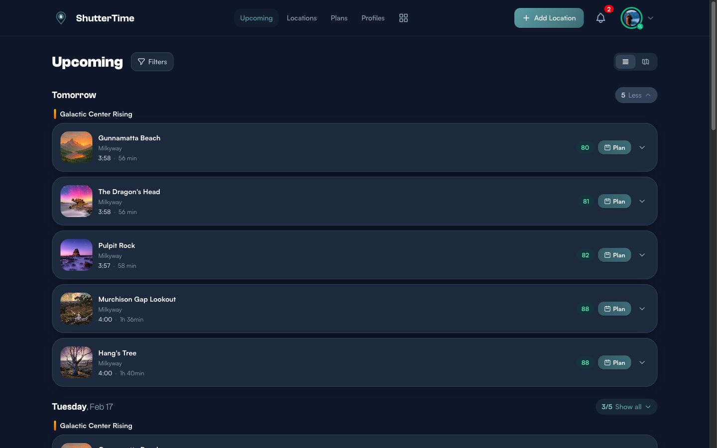 Tomorrow section expanded to show all 5 opportunities with the 5 Less button in the top-right corner